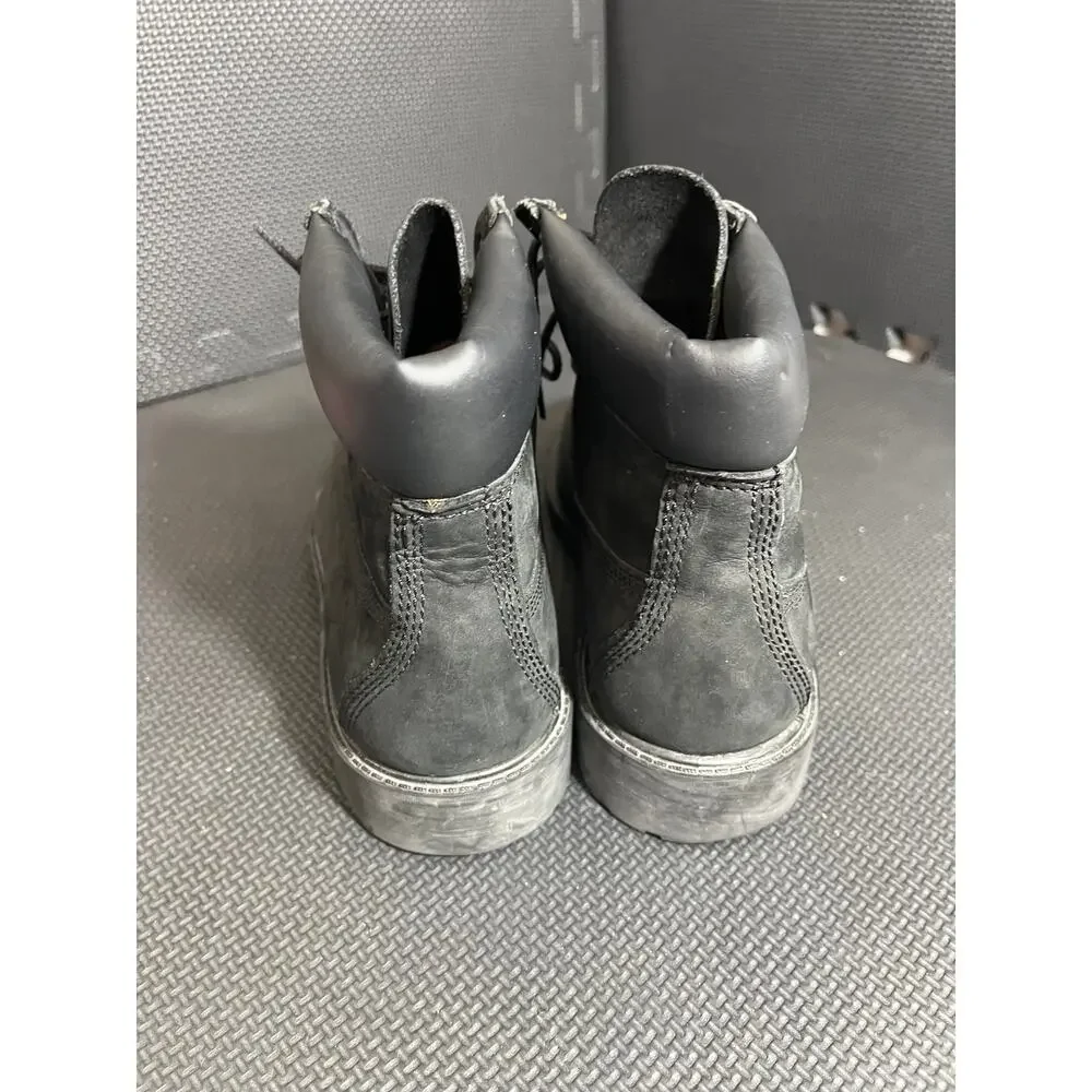 Timberland Black Leather Suede Waterproof‎ Lace Up Boots Kids 6.5 Womens 7.5